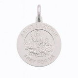 Sterling Silver High Polished Sandblasted Saint Lazarus Pendant