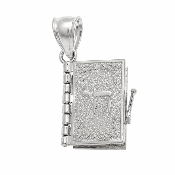 Sterling Silver High Polish Small Hebrew Bible Pendant