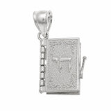 Sterling Silver High Polish Small Hebrew Bible Pendant