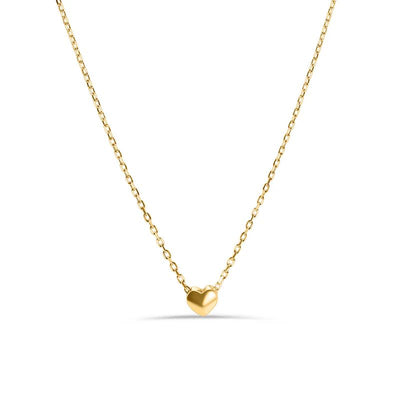 Sterling Silver Gold Plated Small Heart Necklace