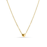 Sterling Silver Gold Plated Small Heart Necklace