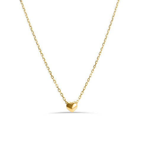 Sterling Silver Gold Plated Small Heart Necklace