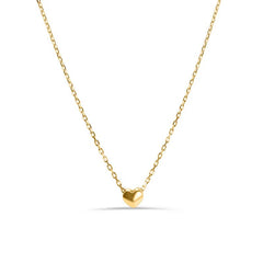 Sterling Silver Gold Plated Small Heart Necklace