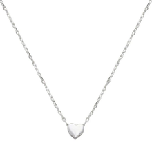 Load image into Gallery viewer, Sterling Silver Rhodium Plated Small Heart Necklace