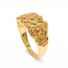 Load image into Gallery viewer, Sterling Silver Gold Plated Nugget Ring