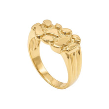 Load image into Gallery viewer, Sterling Silver Gold Plated Classic Nugget Ring