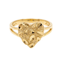 Load image into Gallery viewer, Sterling Silver Gold Plated Heart Nugget Ring