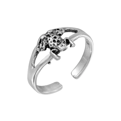 Sterling Silver Frog Adjustable Toe Ring