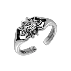 Sterling Silver Sun Adjustable Toe Ring