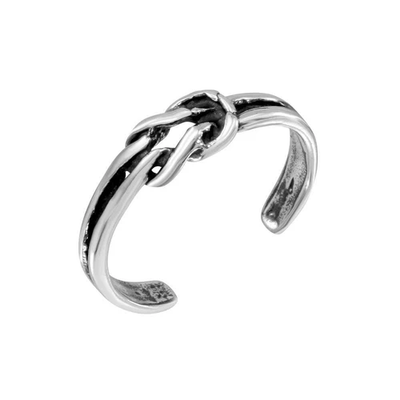 Sterling Silver Knot Adjustable Toe Ring