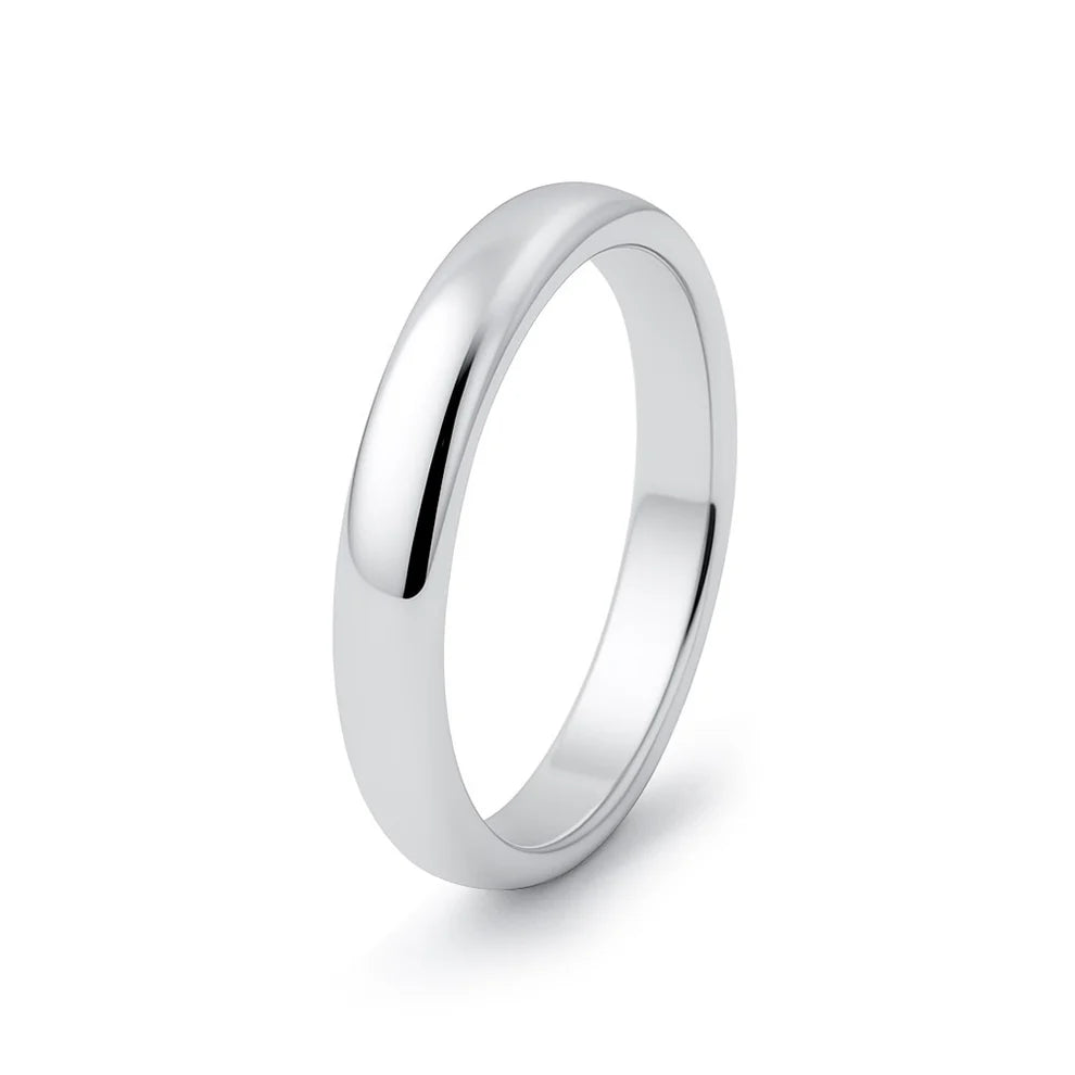 Sterling Silver High Polish 3mm Wedding Band Ring