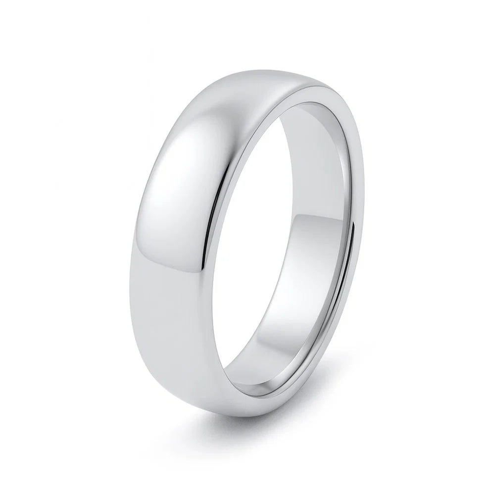 Sterling Silver 6mm Wedding Band Ring, Size 10