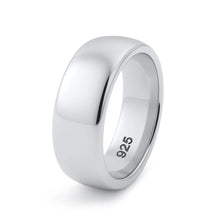 Load image into Gallery viewer, Sterling Silver 8mm Wedding Band Ring