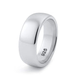 Sterling Silver 8mm Wedding Band Ring