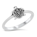 Sterling Silver Oxidized Turtle Ring