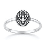 Sterling Silver Oxidized And Polished Oval Spider Ring