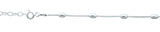 Sterling Silver Ovals Anklet