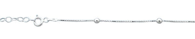 Sterling Silver 3.3mm Beads Anklet