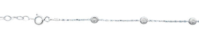 Sterling Silver 4.1mm Beads Anklet