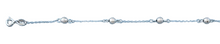 Load image into Gallery viewer, Sterling Silver Rhodium Plated Beads Anklet