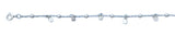 Sterling Silver Rhodium Plated Disc And Bead Anklet