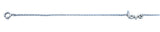 Sterling Silver Rhodium Plated Love Clear CZ Anklet