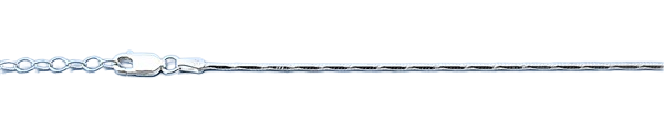 Sterling Silver Rhodium Plated Anklet