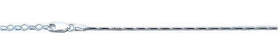 Sterling Silver Rhodium Plated Anklet