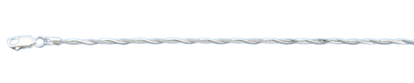 Italian Sterling Silver Polished Anklet Length-10inches, Chain Thickness-1.8mm