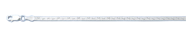 Sterling Silver Diamond Cut And Polished Anklet