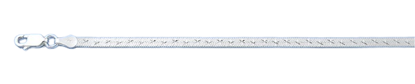 Sterling Silver Polished Diamond Cut Anklet Length-10inches, Chain Thickness-3mm