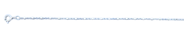Sterling Silver Polished Anklet Length-9+1inches Extension, Chain Thickness-1.2mm