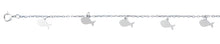 Load image into Gallery viewer, Sterling Silver Rhodium Plated Fish Charm Anklet