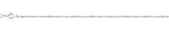 Sterling Silver Bar and Dot 1.2mm Chain Anklet