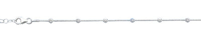 Sterling Silver 3mm Bead Anklet