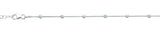 Sterling Silver 3mm Bead Anklet