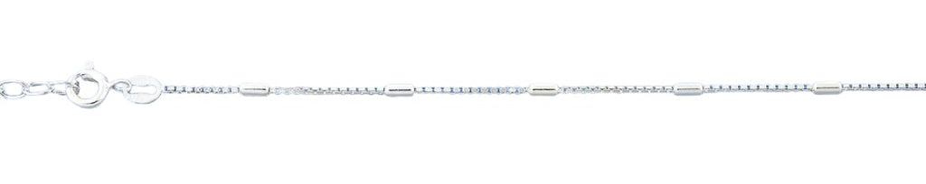 Sterling Silver Polished 0.9mm Anklet