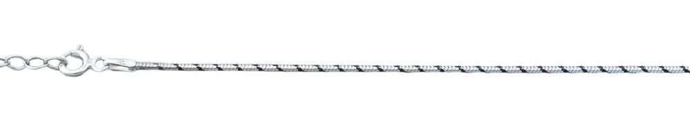 Sterling Silver Diamond Cut 1mm Anklet