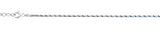 Sterling Silver Diamond Cut 1mm Anklet