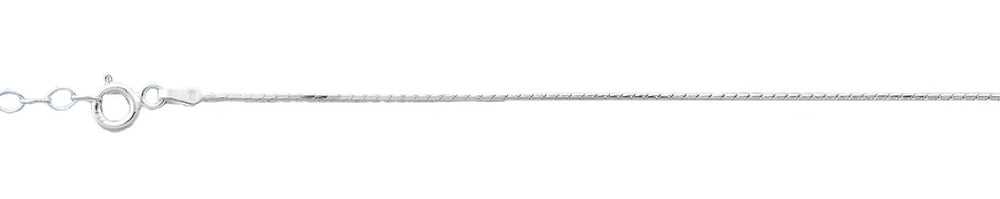 Sterling Silver Diamond Cut 0.9mm Anklet