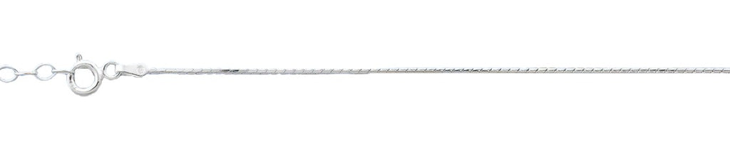 Sterling Silver Diamond Cut 0.9mm Anklet