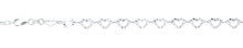 Load image into Gallery viewer, Sterling Silver Diamond Cut Hearts Anklet