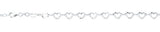 Sterling Silver Diamond Cut Hearts Anklet