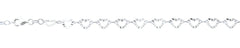 Sterling Silver Diamond Cut Hearts Anklet