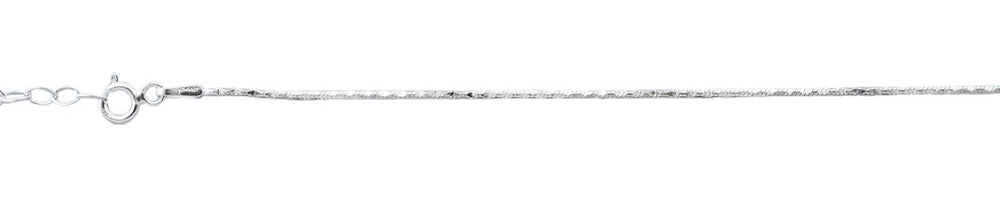 Sterling Silver Diamond Cut Anklet