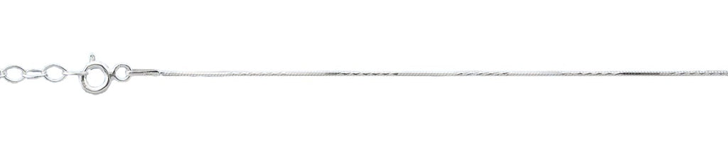 Sterling Silver Diamond Cut 0.6mm Anklet