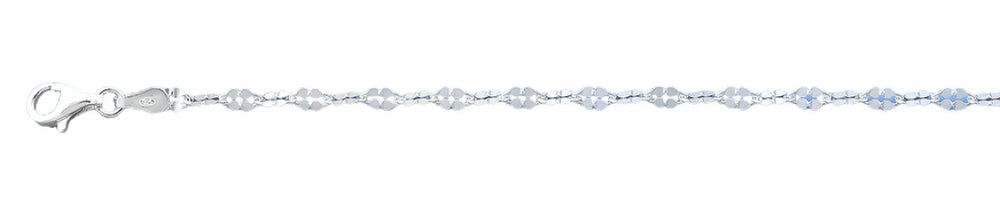 Sterling Silver Polished Dotted Anklet