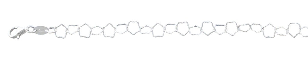 Sterling Silver Polished 6mm Star Anklet