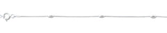 Sterling Silver Polished Oval Beads Anklet