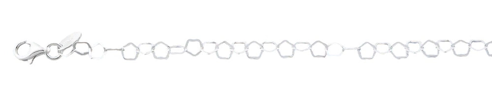 Sterling Silver Polished Star Anklet